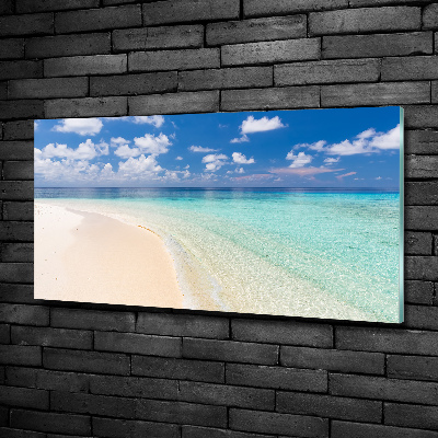 Quadro in vetro Spiaggia alle Maldive
