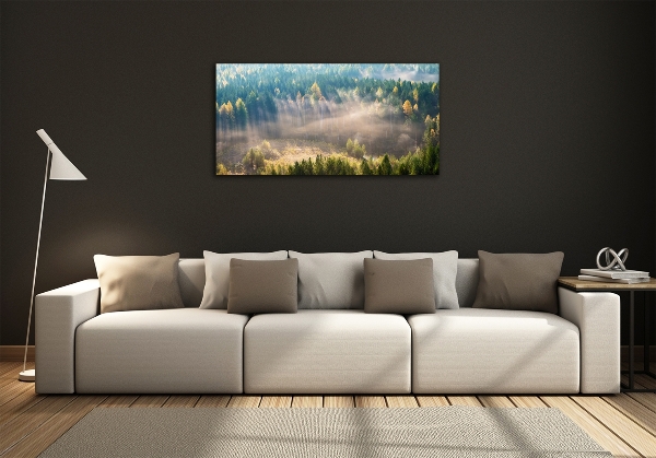 Quadro in verde Nebbia nella foresta