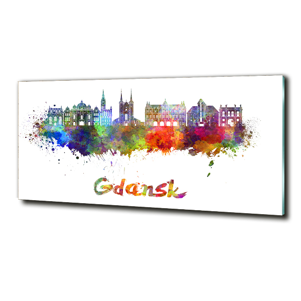 Quadro su vetro Danzica colorata