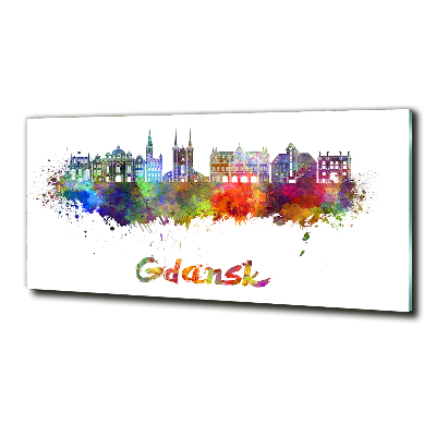 Quadro su vetro Danzica colorata