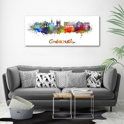 Quadro su vetro Danzica colorata