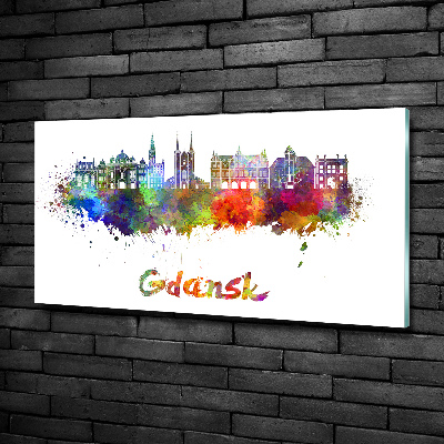 Quadro su vetro Danzica colorata