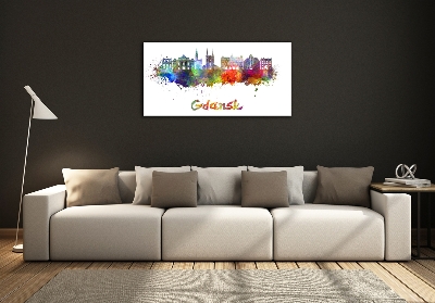 Quadro su vetro Danzica colorata