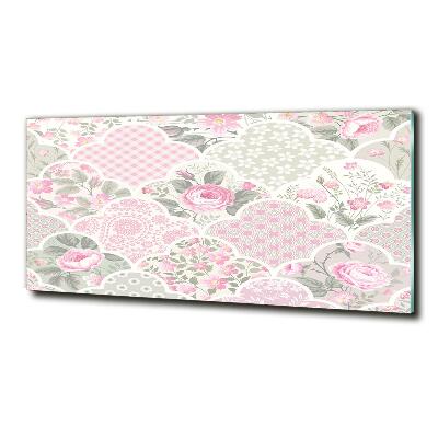 Quadro vetro Rose e ornamenti