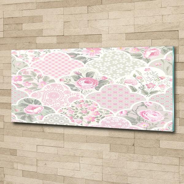 Quadro vetro Rose e ornamenti