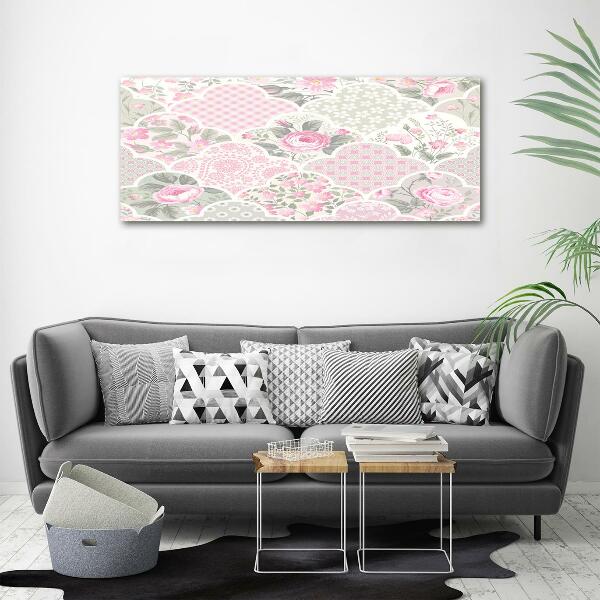 Quadro vetro Rose e ornamenti