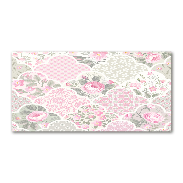 Quadro vetro Rose e ornamenti