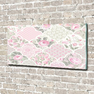 Quadro vetro Rose e ornamenti