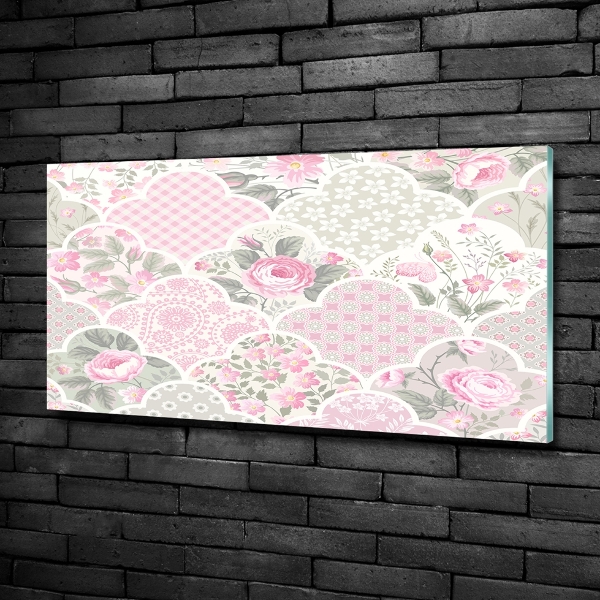 Quadro vetro Rose e ornamenti
