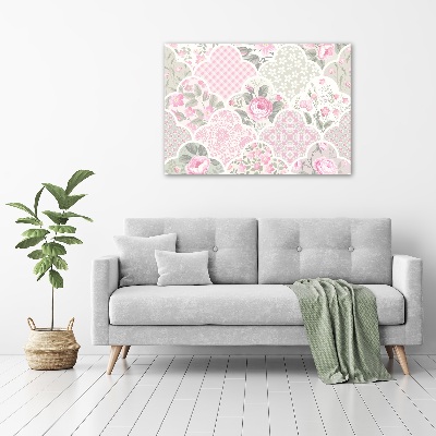 Quadro vetro Rose e ornamenti