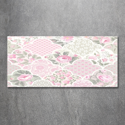 Quadro vetro Rose e ornamenti