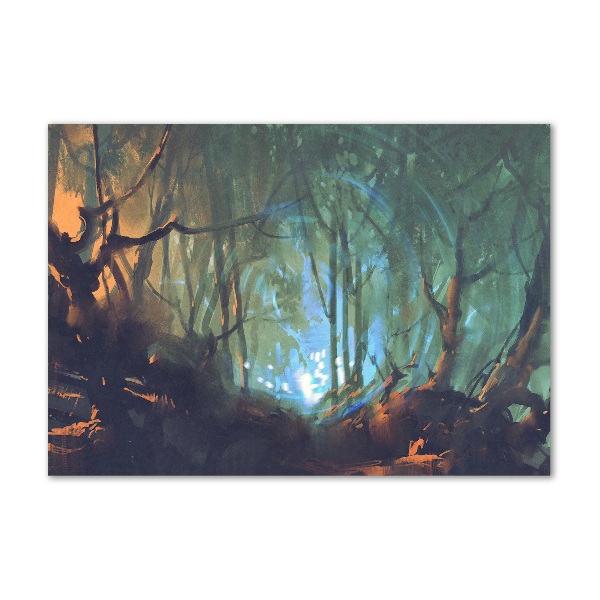 Quadro vetro Foresta mistica