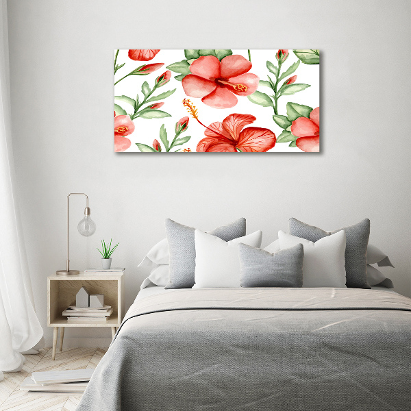 Quadro in vetro Fiori tropicali