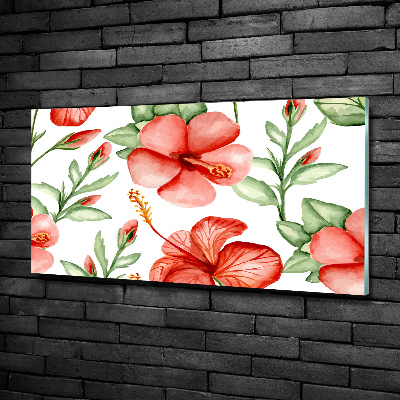 Quadro in vetro Fiori tropicali