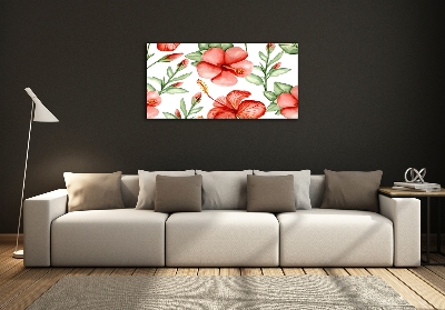 Quadro in vetro Fiori tropicali