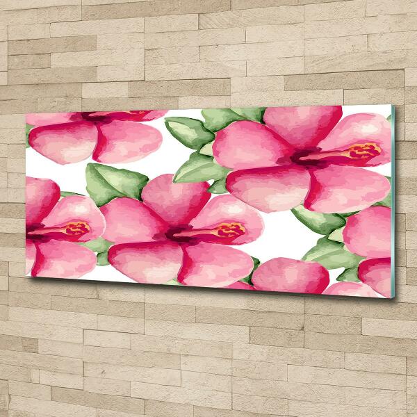 Quadro in verde Fiori tropicali