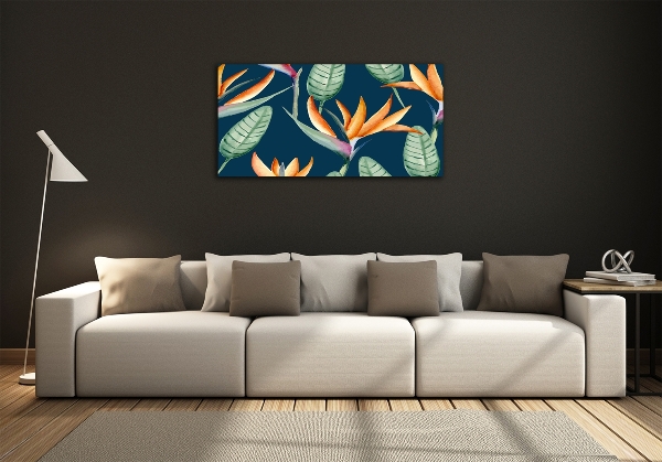 Quadro vetro Strelitzia reginae
