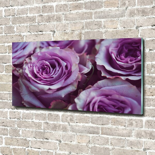 Quadro vetro Rose viola