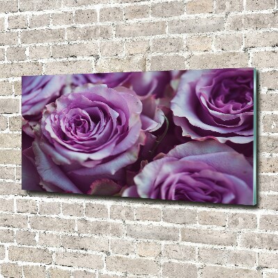 Quadro vetro Rose viola