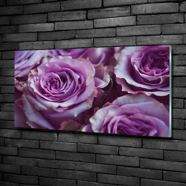 Quadro vetro Rose viola