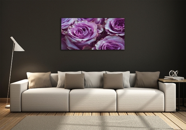 Quadro vetro Rose viola