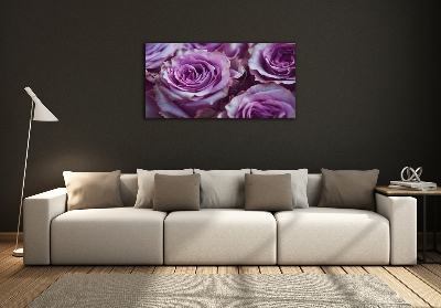 Quadro vetro Rose viola