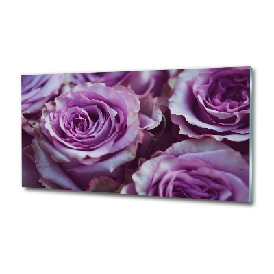 Quadro vetro Rose viola