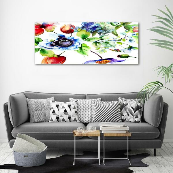 Quadro vetro Fiori primaverili