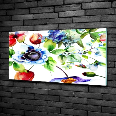 Quadro vetro Fiori primaverili