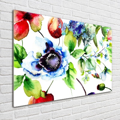 Quadro vetro Fiori primaverili
