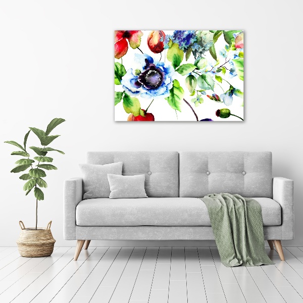 Quadro vetro Fiori primaverili