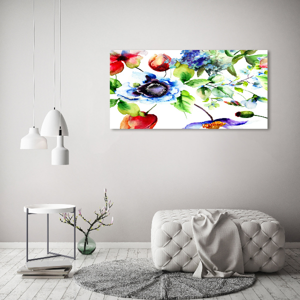 Quadro vetro Fiori primaverili