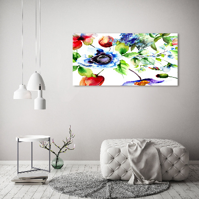 Quadro vetro Fiori primaverili