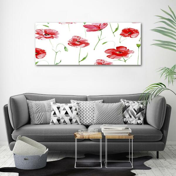 Quadro su vetro Papaveri