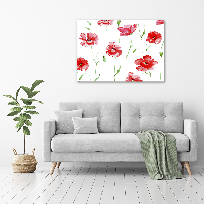 Quadro su vetro Papaveri