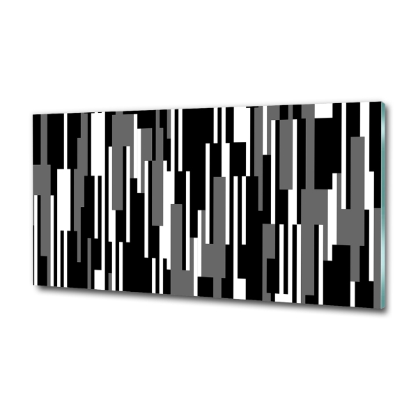 Quadro su vetro Linee bianche e nere
