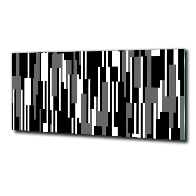 Quadro su vetro Linee bianche e nere