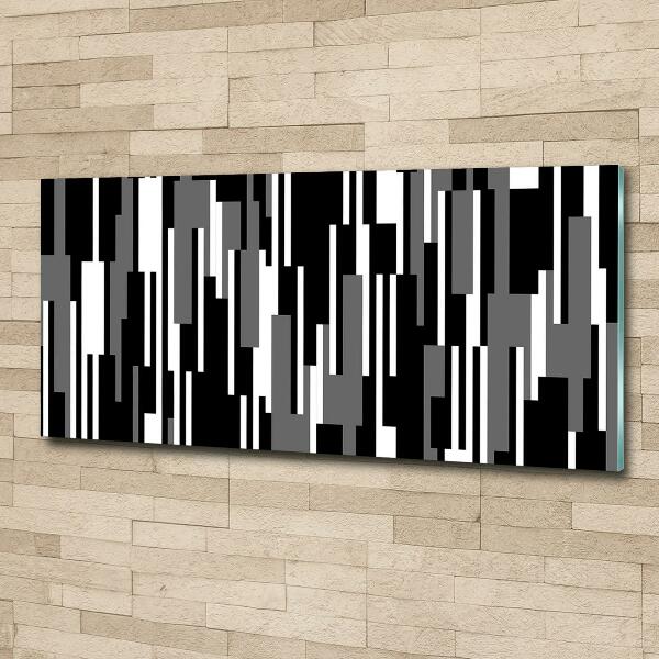Quadro su vetro Linee bianche e nere