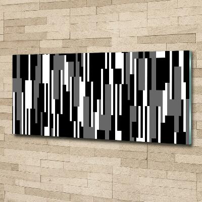 Quadro su vetro Linee bianche e nere