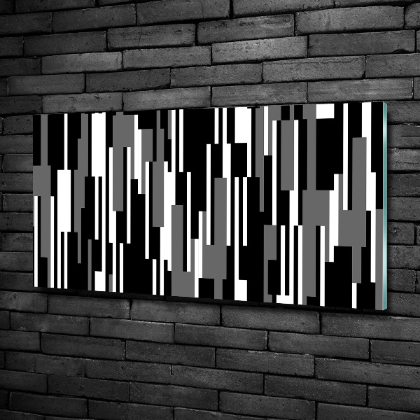 Quadro su vetro Linee bianche e nere