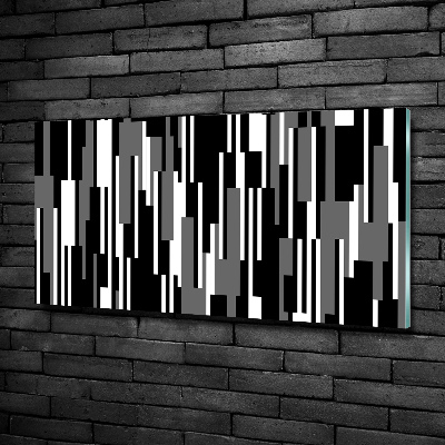 Quadro su vetro Linee bianche e nere