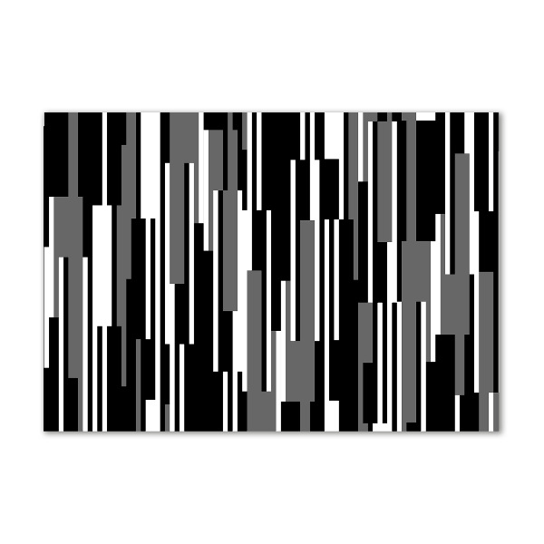 Quadro su vetro Linee bianche e nere