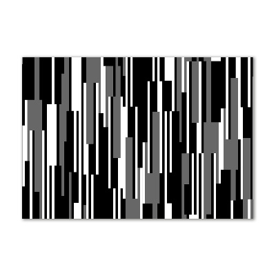 Quadro su vetro Linee bianche e nere