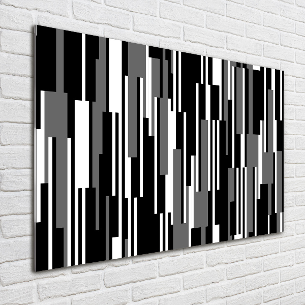 Quadro su vetro Linee bianche e nere