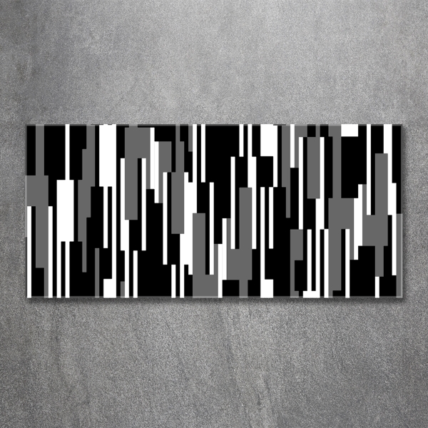 Quadro su vetro Linee bianche e nere