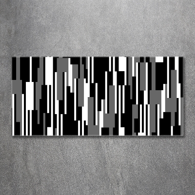 Quadro su vetro Linee bianche e nere