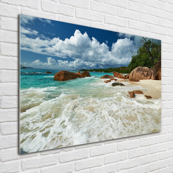 Quadro in verde Spiaggia delle Seychelles