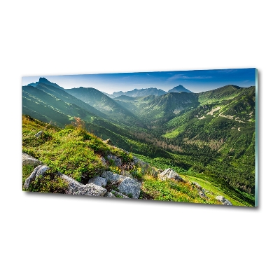 Quadro su vetro L'alba sui monti Tatra