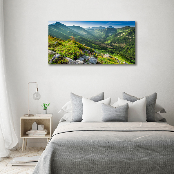 Quadro su vetro L'alba sui monti Tatra