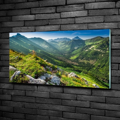 Quadro su vetro L'alba sui monti Tatra